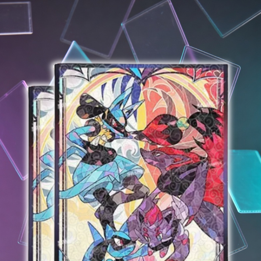 【裝飾卡套】索罗＆路卡利欧 玻璃彩繪卡套【鐳射閃】 — Hachi TCG | Pokémon TCG 香港